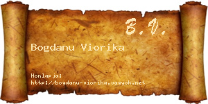 Bogdanu Viorika névjegykártya
